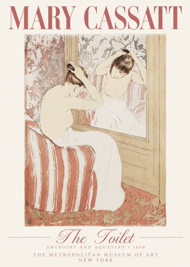 Mary Cassatt The Toilet No5 - Plakat