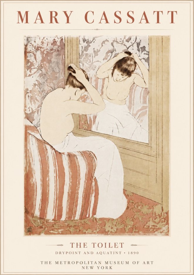 Mary Cassatt The Toilet No6 - Plakat
