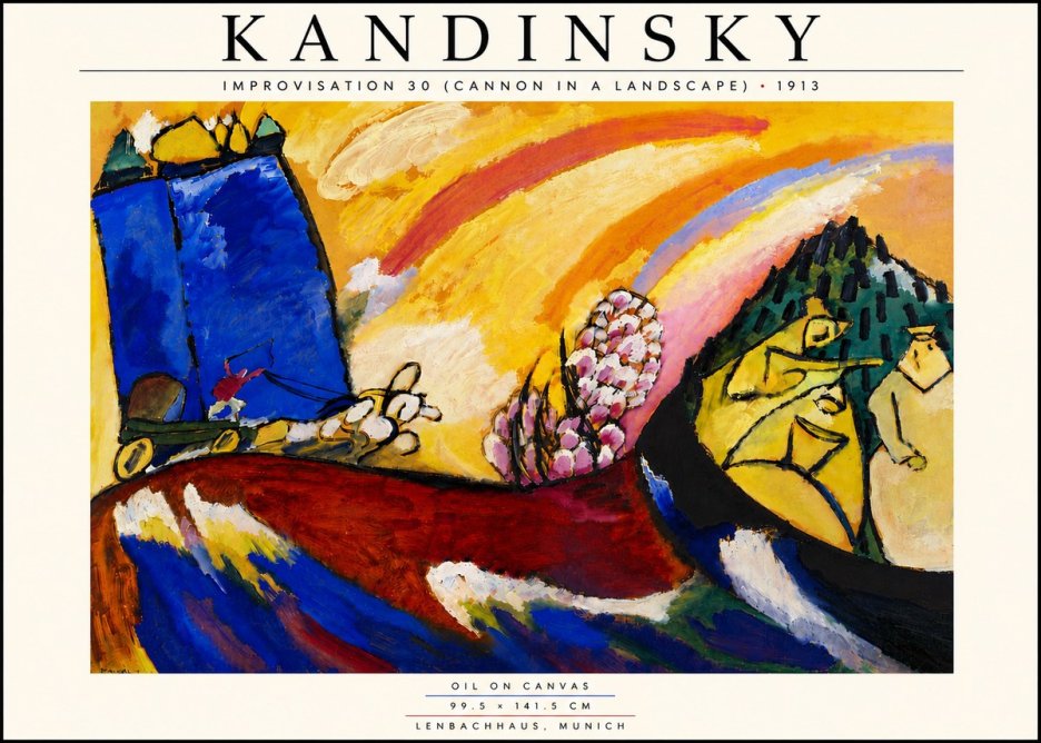 Kandinsky Improvisation 30 (Cannon in a Landscape) No6 - Plakat