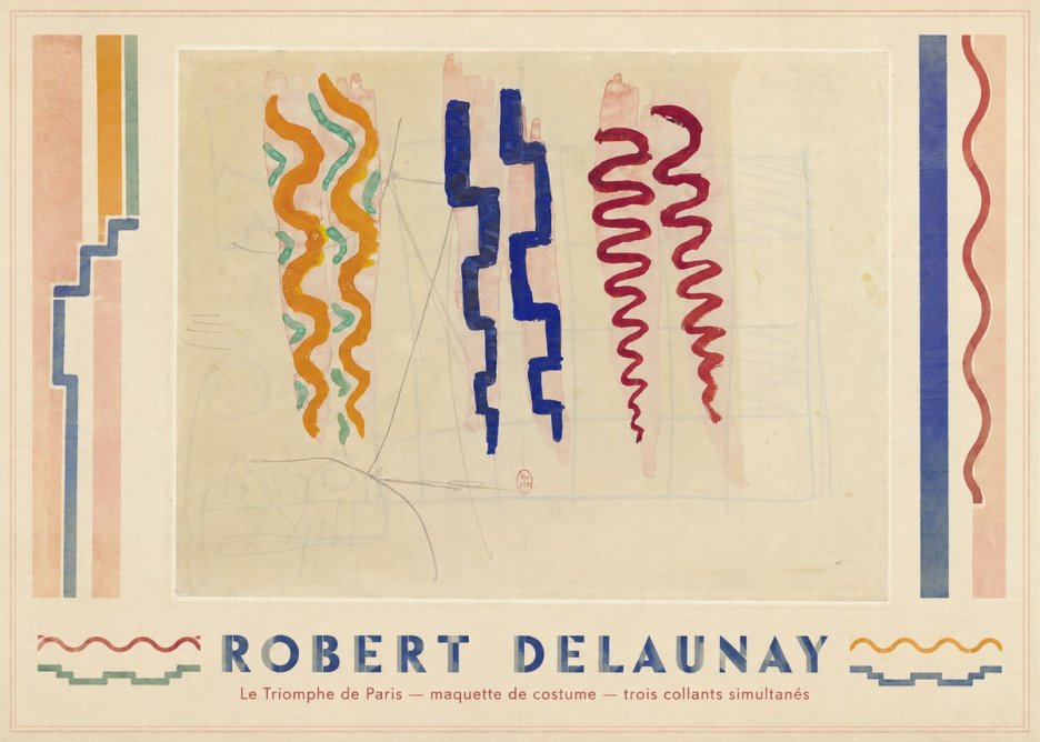 Robert Delaunay Le Triomphe De Paris — Maquette De Costume — Trois Collants Simultanés No1 - Plakat