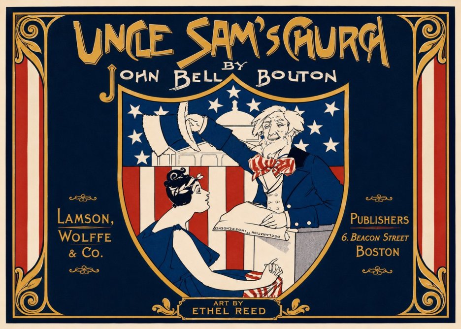 Ethel Reed Uncle Sam's Church No4 - Plakat