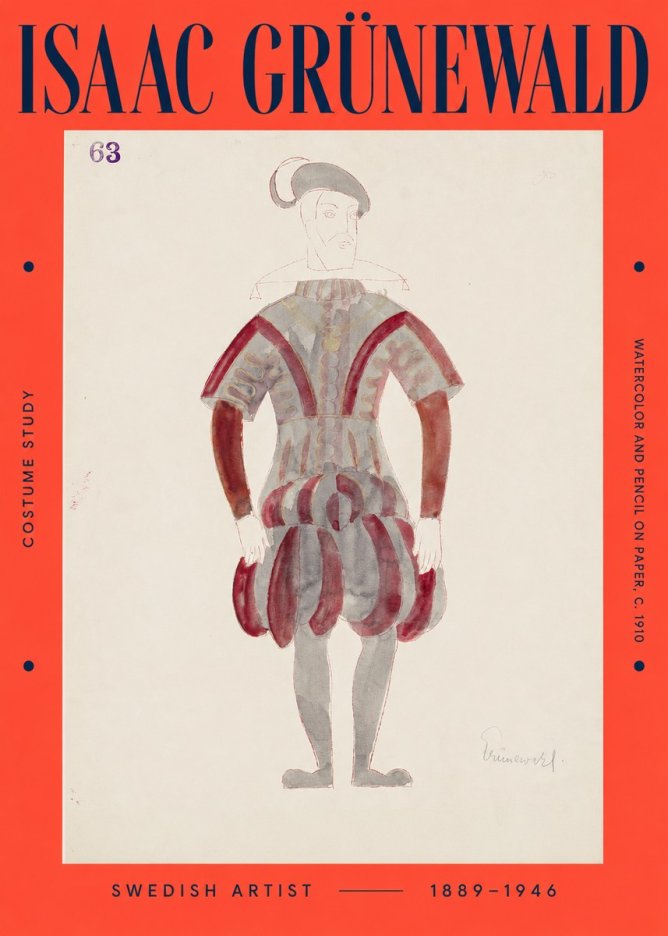 Isaac Grünewald Costume Study II No2 - Plakat