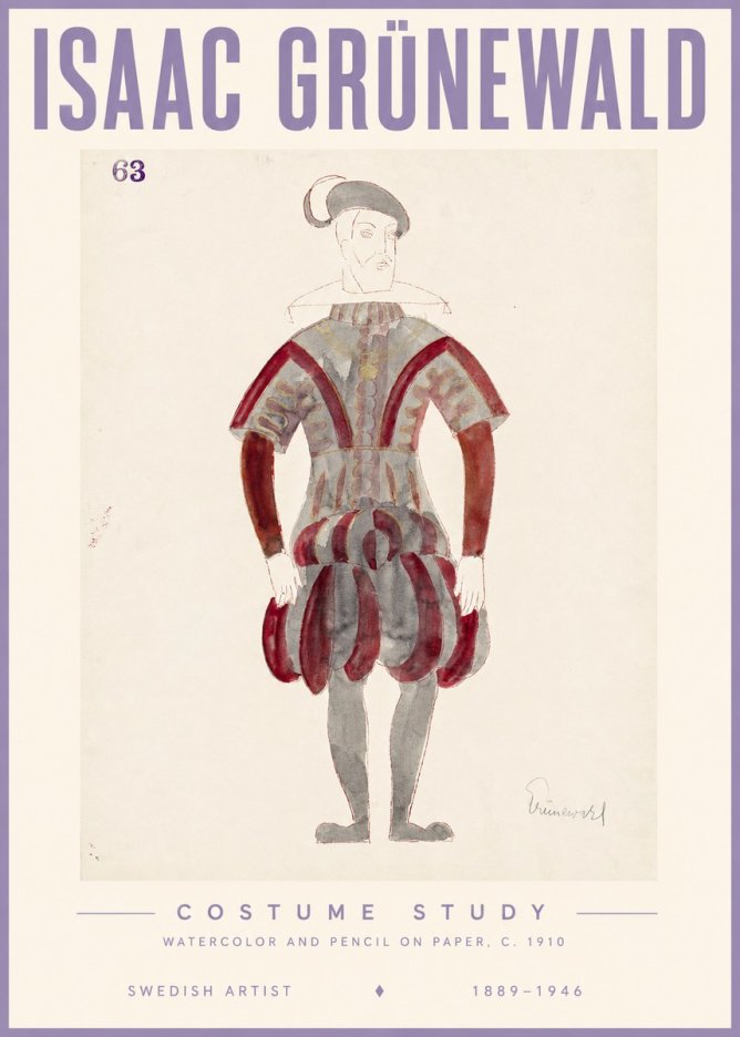 Isaac Grünewald Costume Study II No3 - Plakat