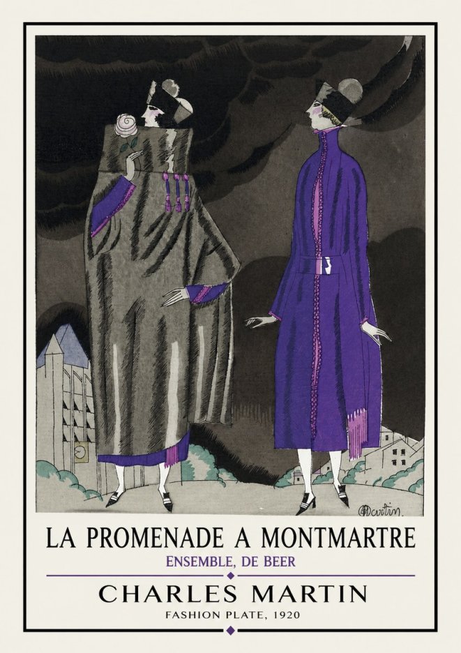 Charles Martin La Promenade a Montmartre No1 - Plakat