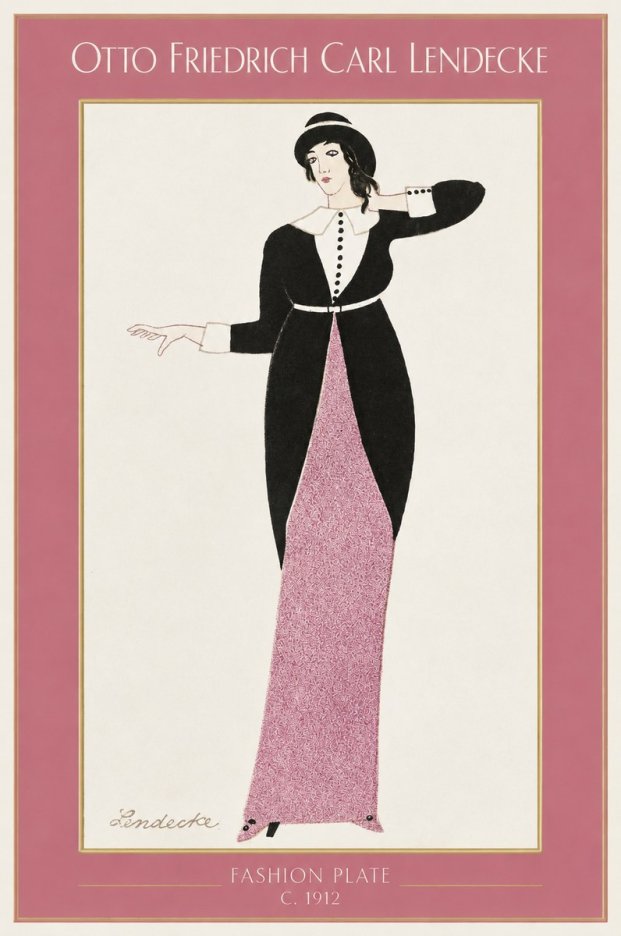 Otto Friedrich Carl Lendecke Fashion Plate II No1 - Plakat