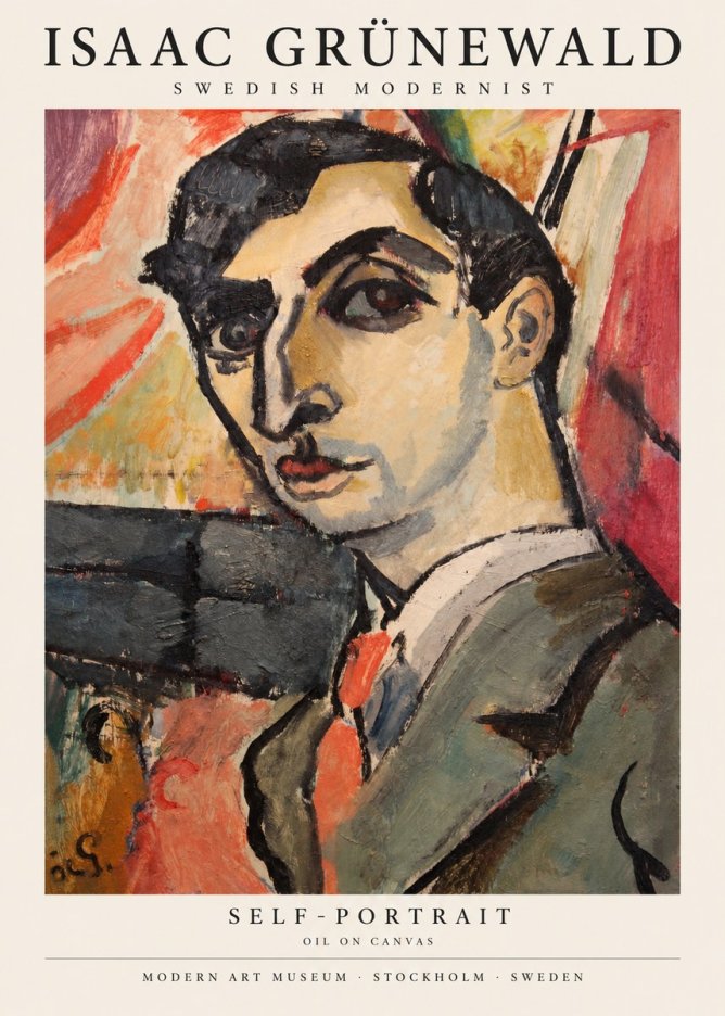 Isaac Grünewald Woman in Interior No6 - Plakat