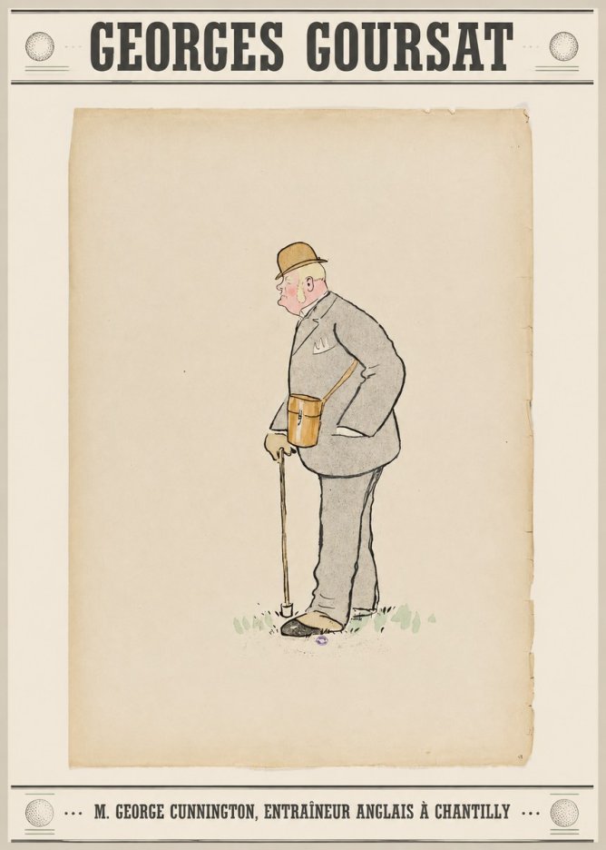 Georges Goursat M. George Cunnington, Entraîneur Anglais À Chantilly No5 - Plakat