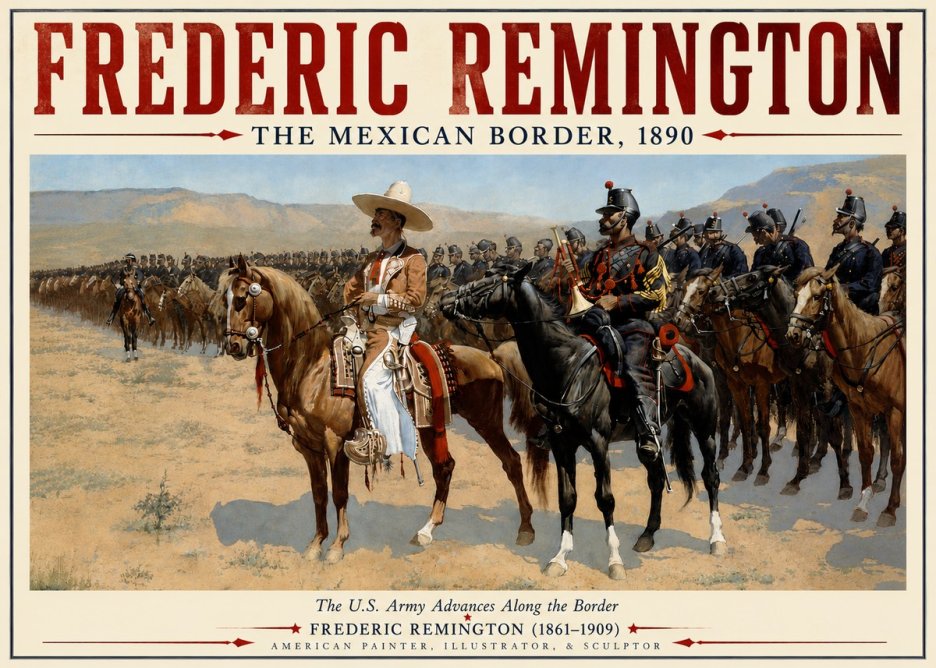 Frederic Remington The U.s. Army Advances Along the Border No4 - Plakat