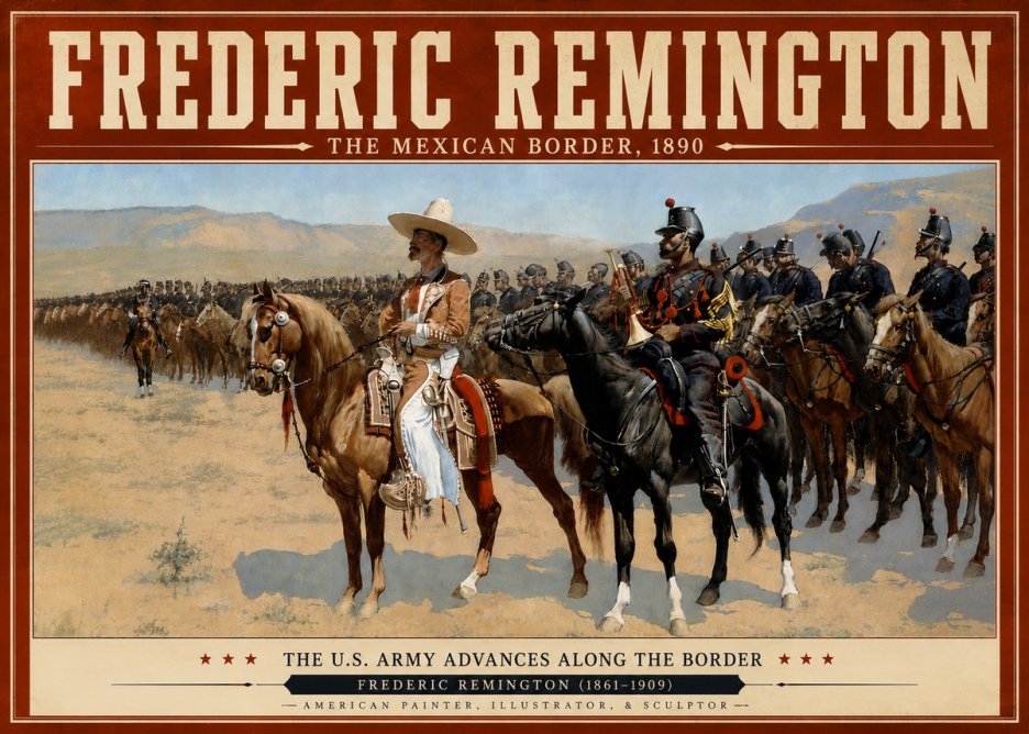 Frederic Remington The U.s. Army Advances Along the Border No6 - Plakat