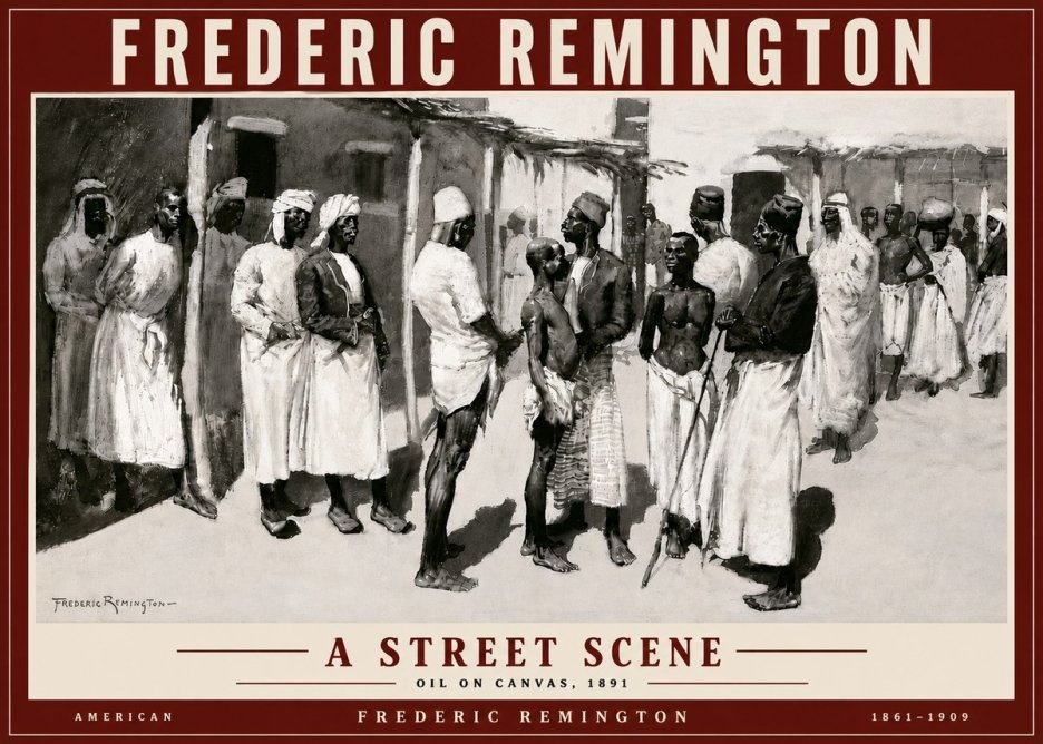 Frederic Remington A Street Scene No5 - Plakat