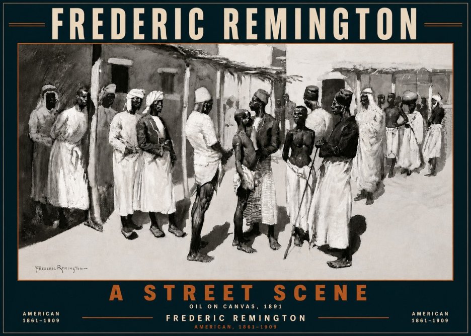 Frederic Remington A Street Scene No6 - Plakat