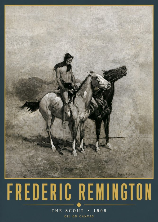 Frederic Remington The Scout II No5 - Plakat