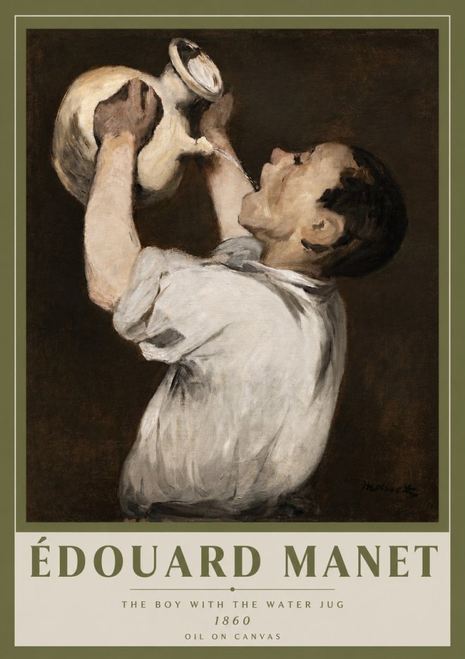 Édouard Manet The Boy with the Water Jug No3 - Plakat