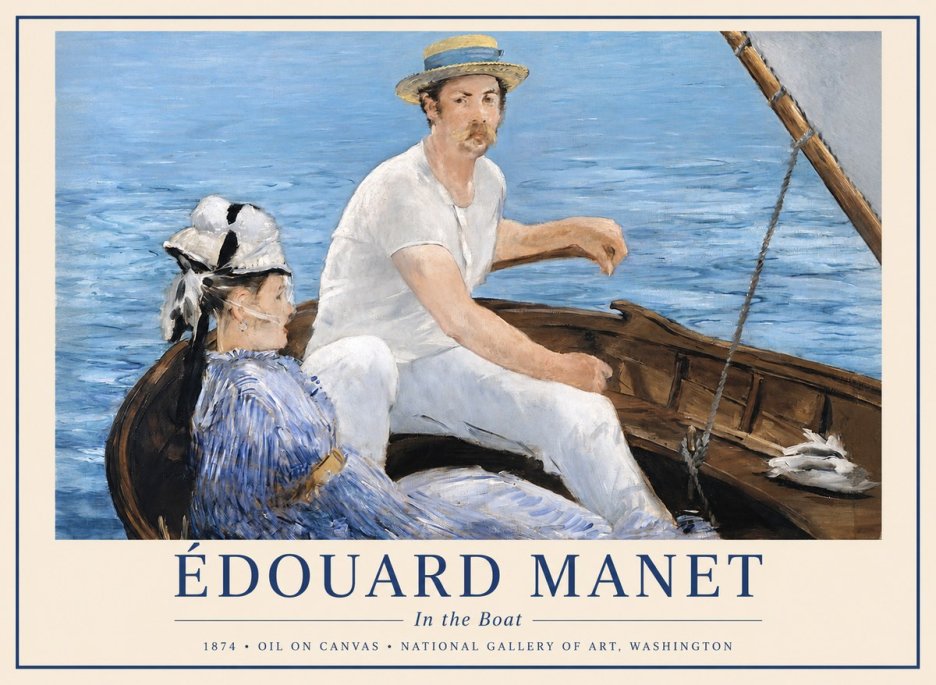 Édouard Manet Boating No6 - Plakat