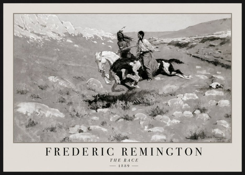 Frederic Remington The Race II No1 - Plakat