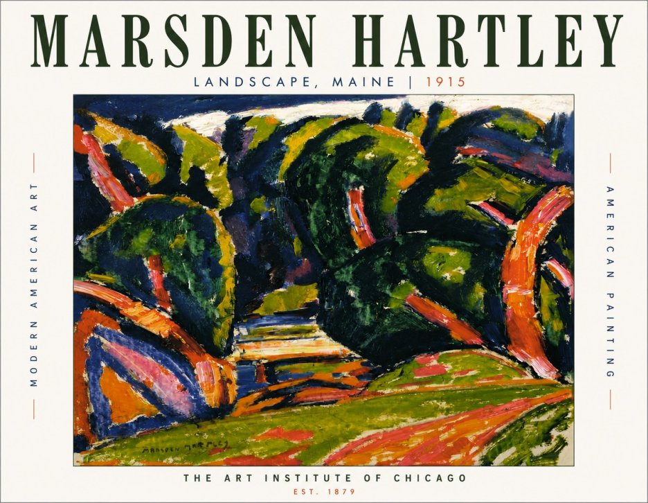 Marsden Hartley Landscape, Maine No6 - Plakat