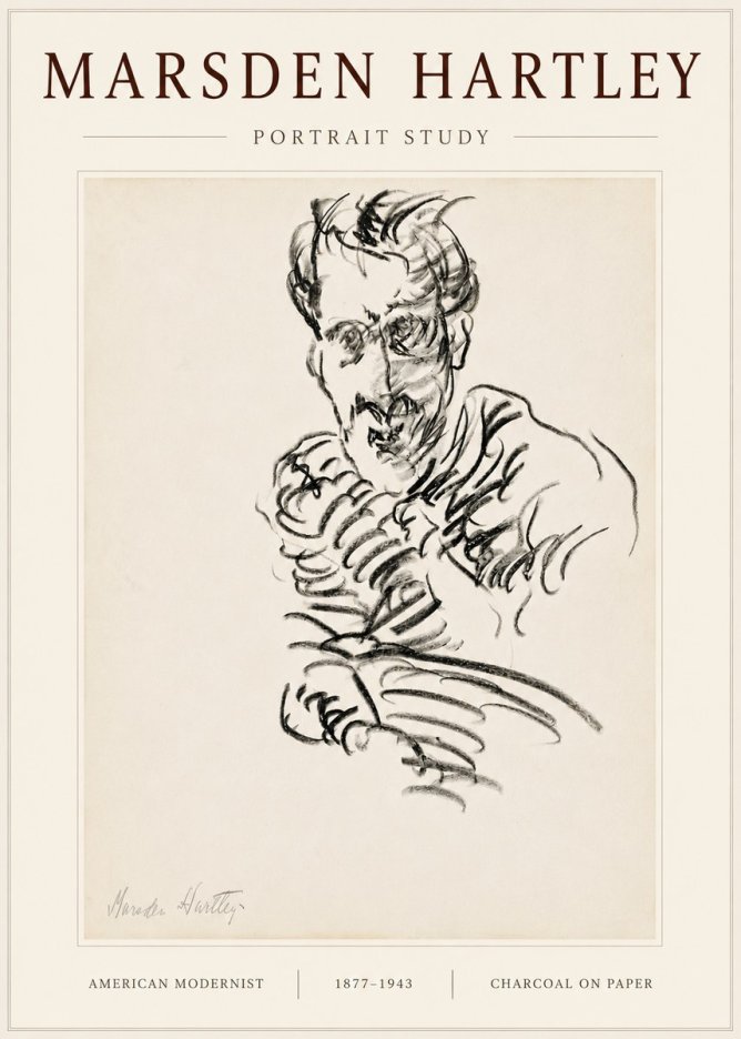 Marsden Hartley Portrait Study No6 - Plakat