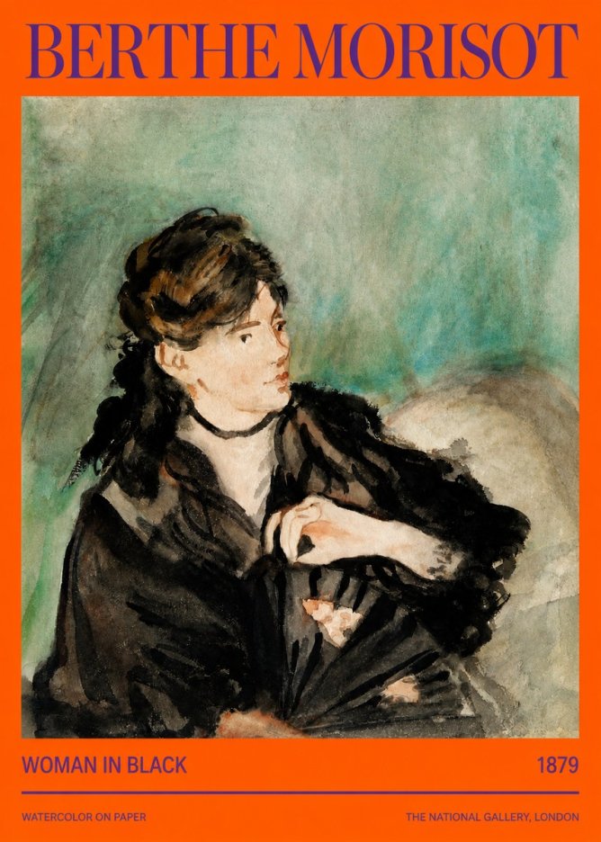 Berthe Morisot Woman in Black No2 - Plakat