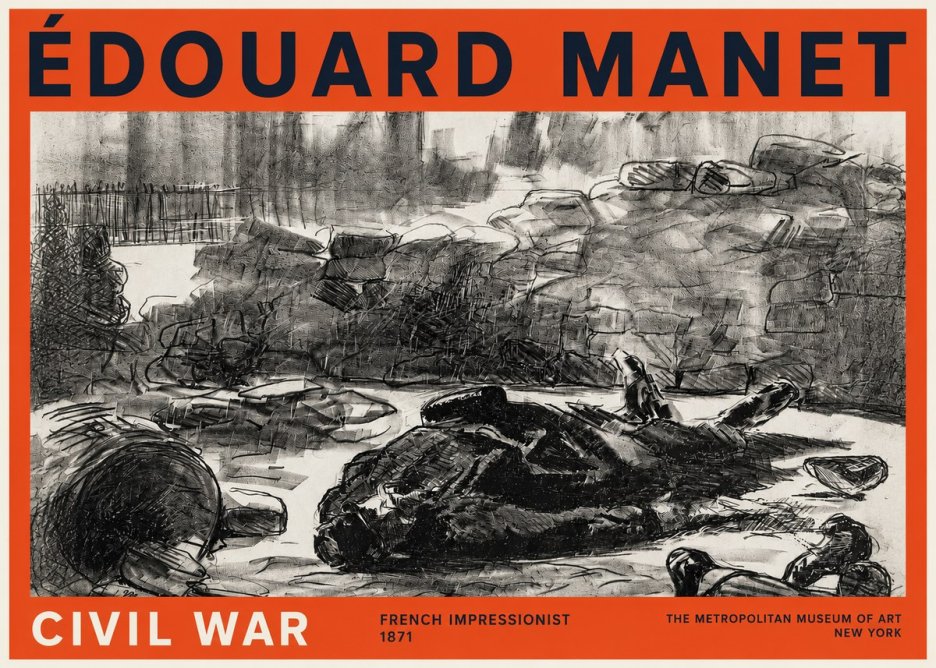 Édouard Manet Civil War No2 - Plakat