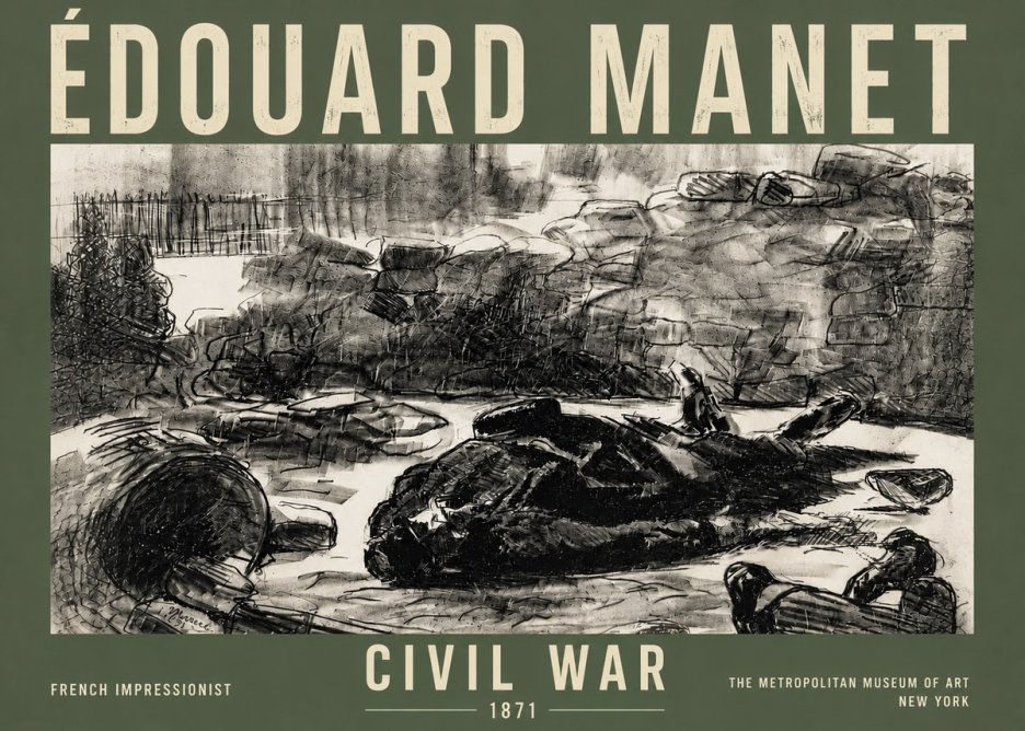 Édouard Manet Civil War No5 - Plakat