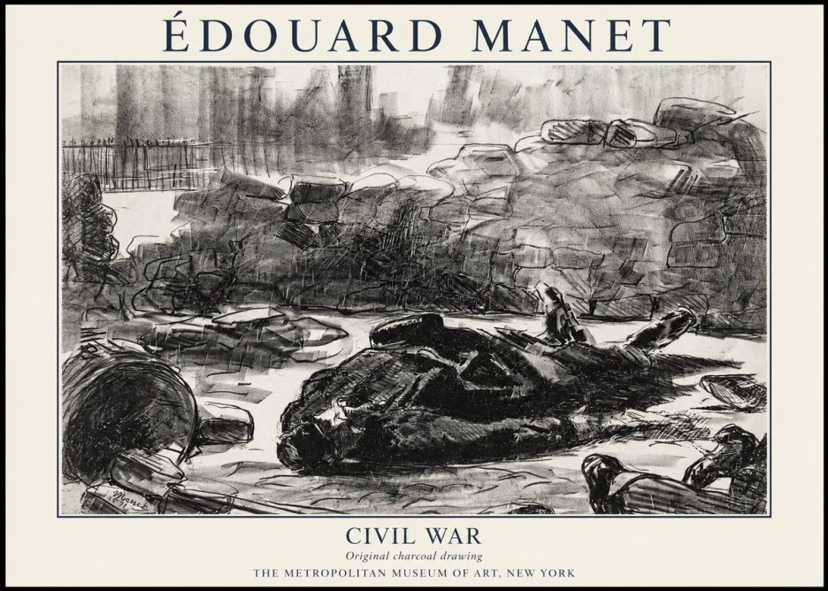 Édouard Manet Civil War No6 - Plakat