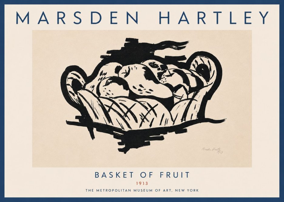 Marsden Hartley Basket of Fruit No5 - Plakat