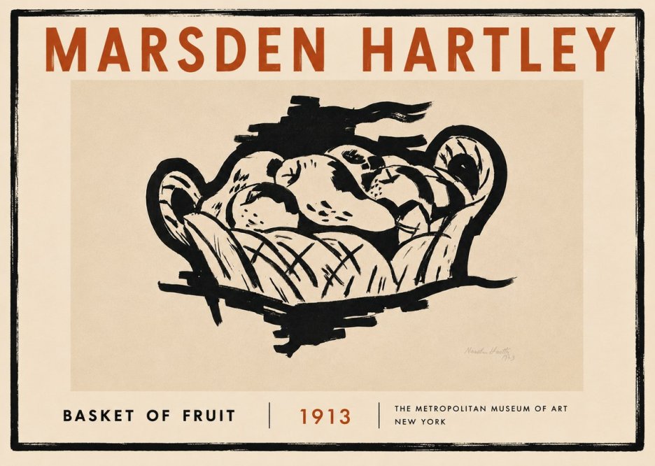 Marsden Hartley Basket of Fruit No6 - Plakat