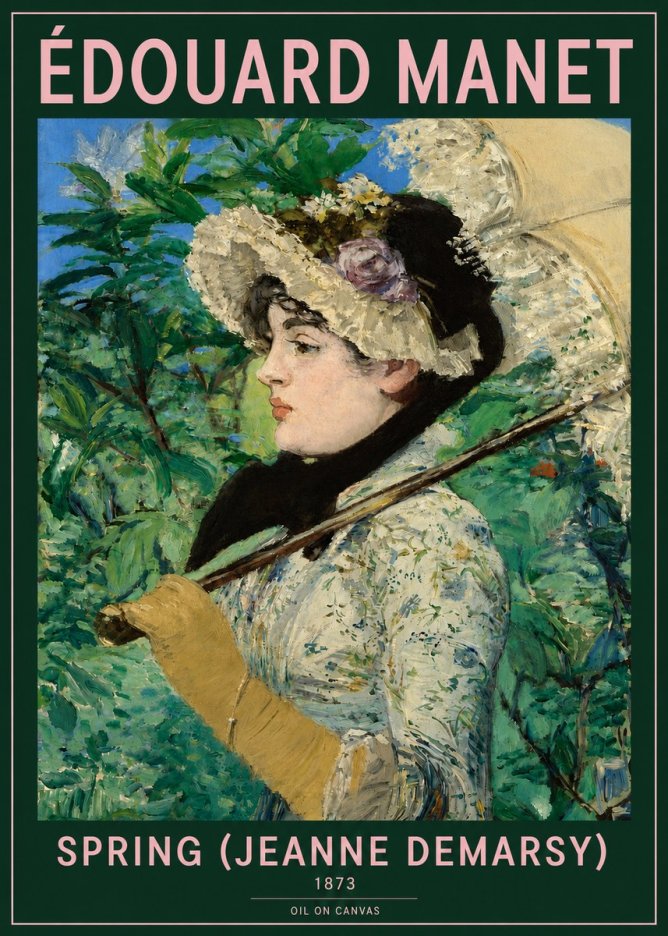 Édouard Manet Spring (Jeanne Demarsy) No3 - Plakat