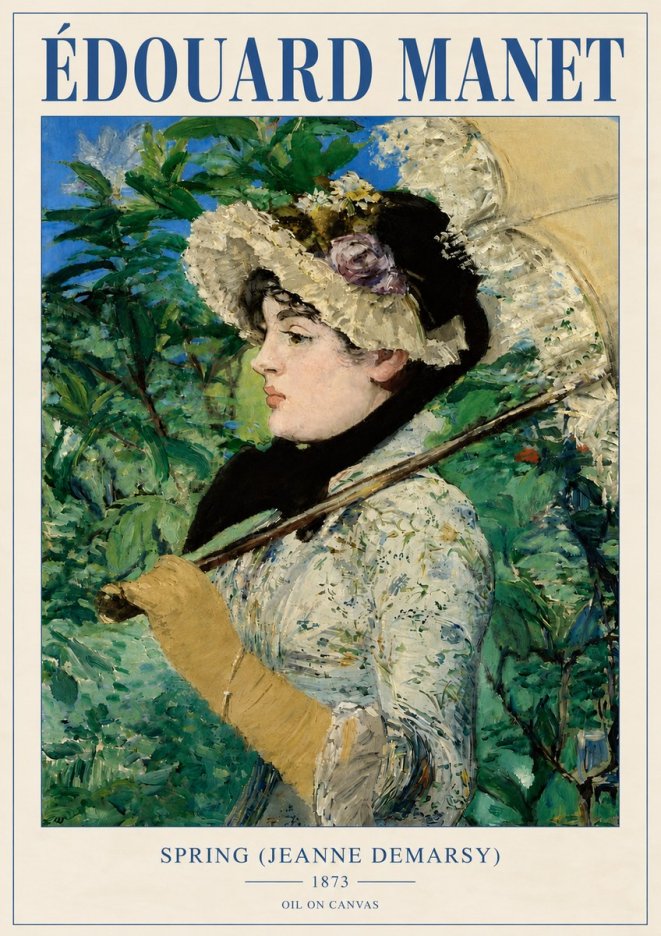 Édouard Manet Spring (Jeanne Demarsy) No4 - Plakat