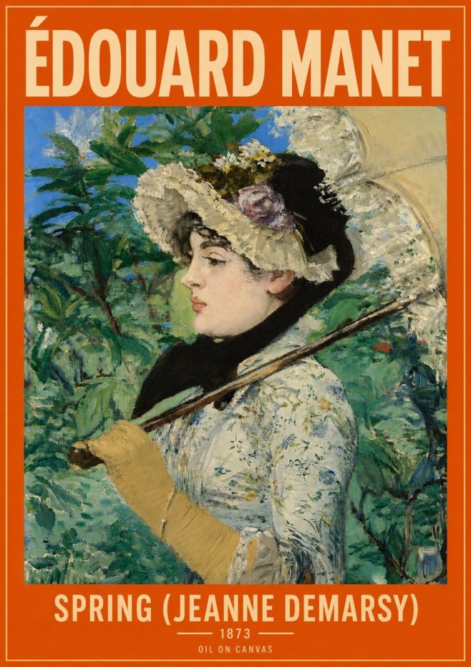 Édouard Manet Spring (Jeanne Demarsy) No5 - Plakat