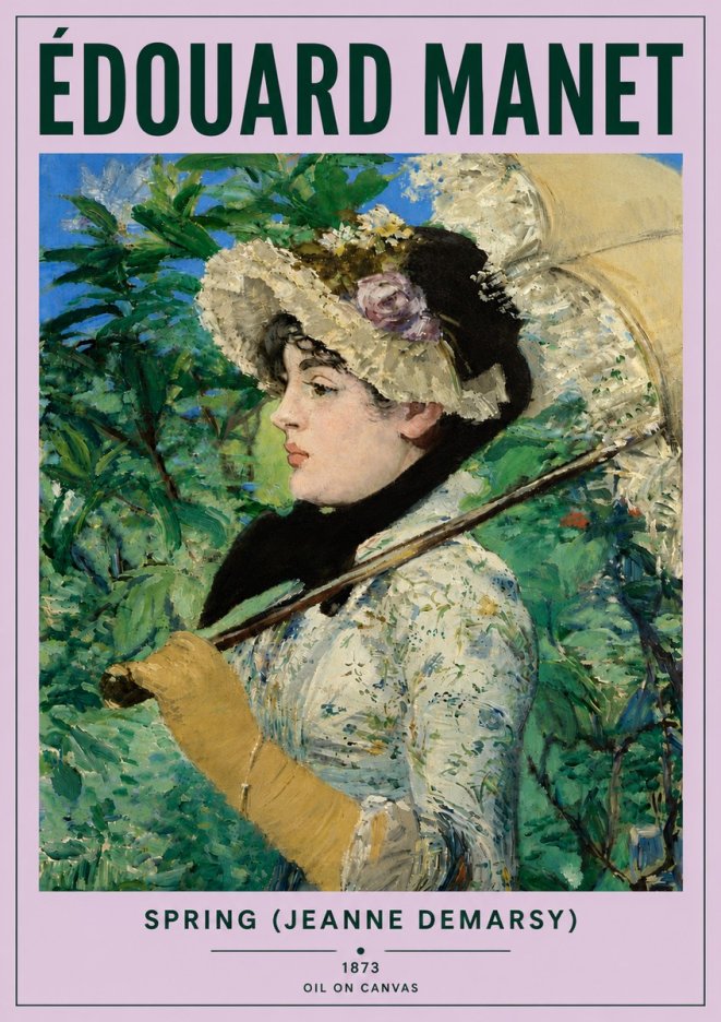 Édouard Manet Spring (Jeanne Demarsy) No6 - Plakat