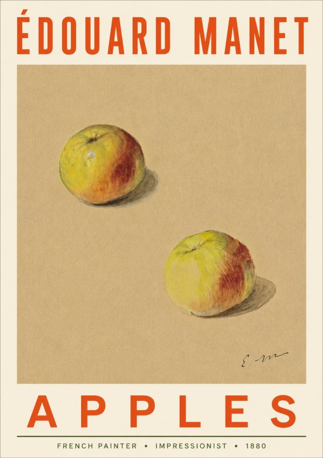 Édouard Manet Apples No4 - Plakat