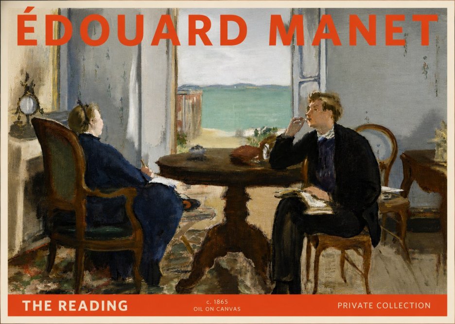 Édouard Manet The Reading No6 - Plakat