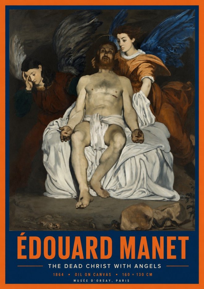 Édouard Manet The Dead Christ with Angels No2 - Plakat