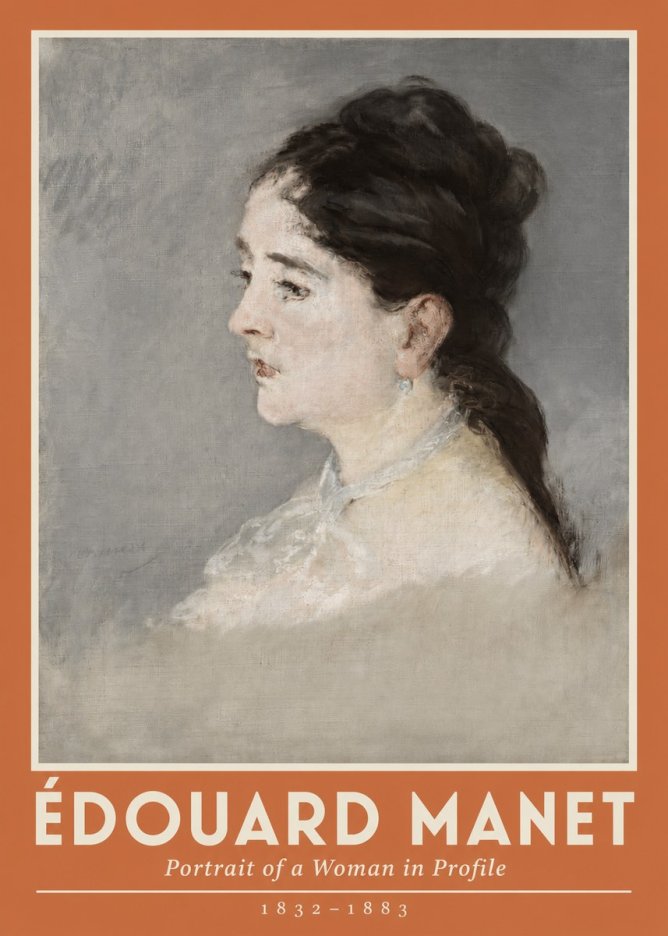 Édouard Manet Portrait of a Woman in Profile No2 - Plakat