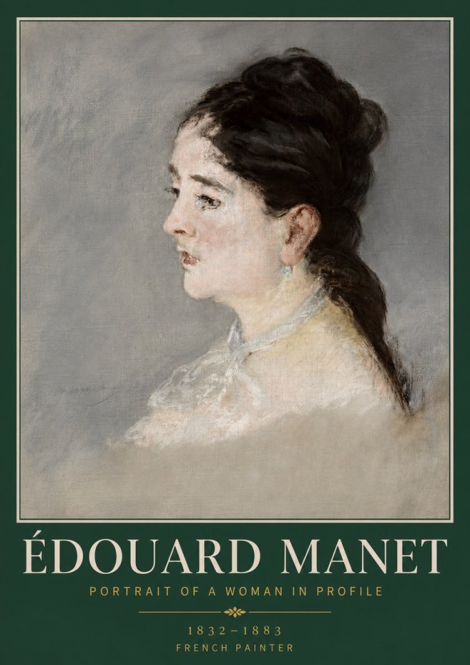 Édouard Manet Portrait of a Woman in Profile No4 - Plakat