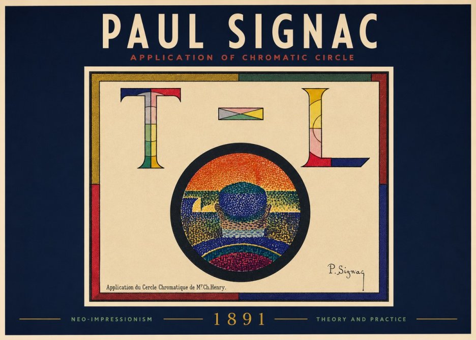 Signac Application of Chromatic Circle No4 - Plakat