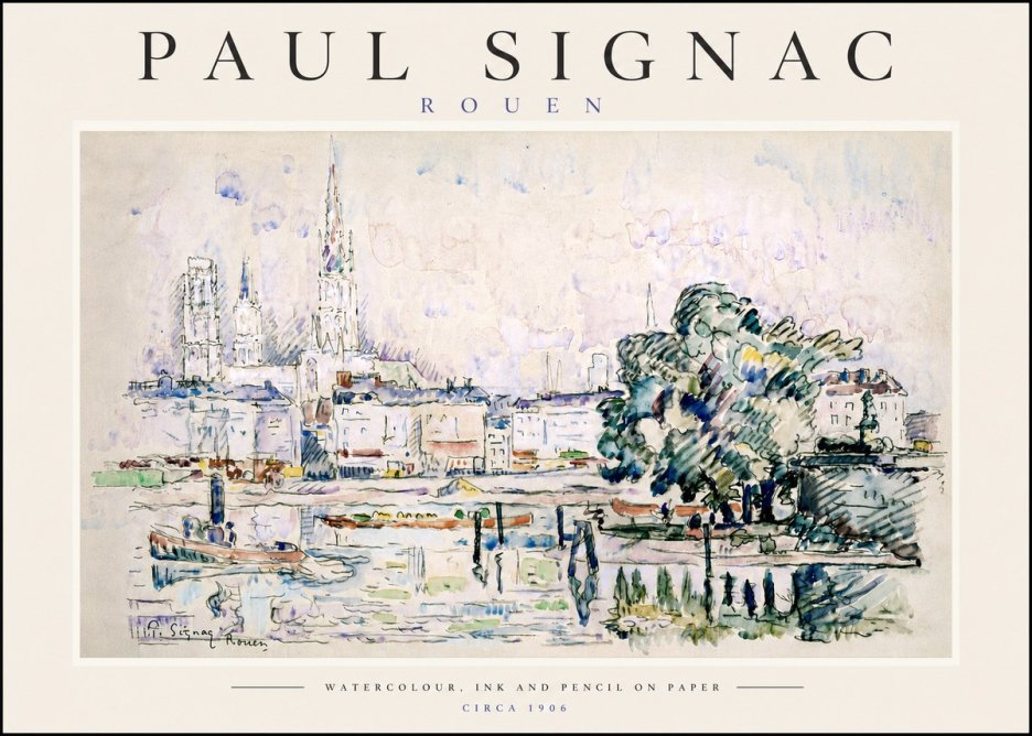 Signac Rouen No6 - Plakat
