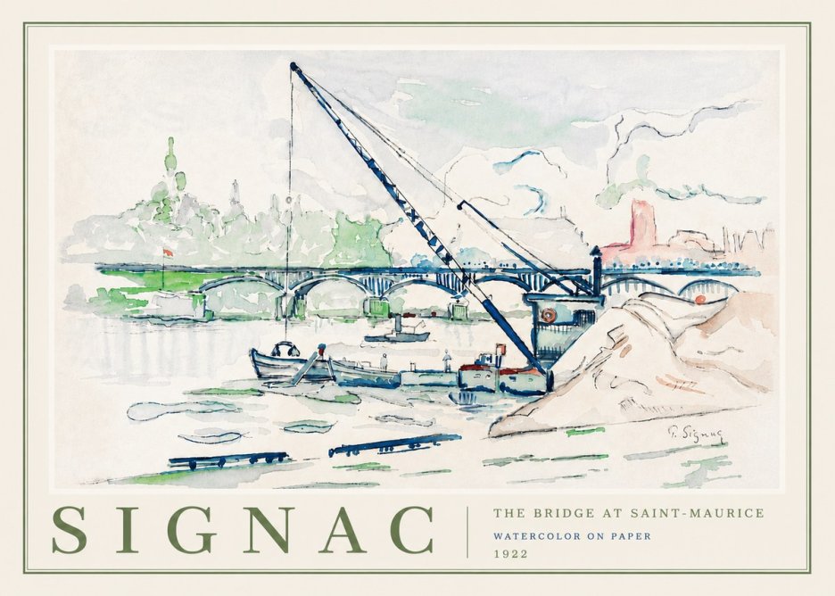 Signac The Bridge at Saint-maurice No6 - Plakat