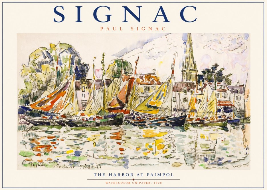 Signac The Harbor at Paimpol No3 - Plakat