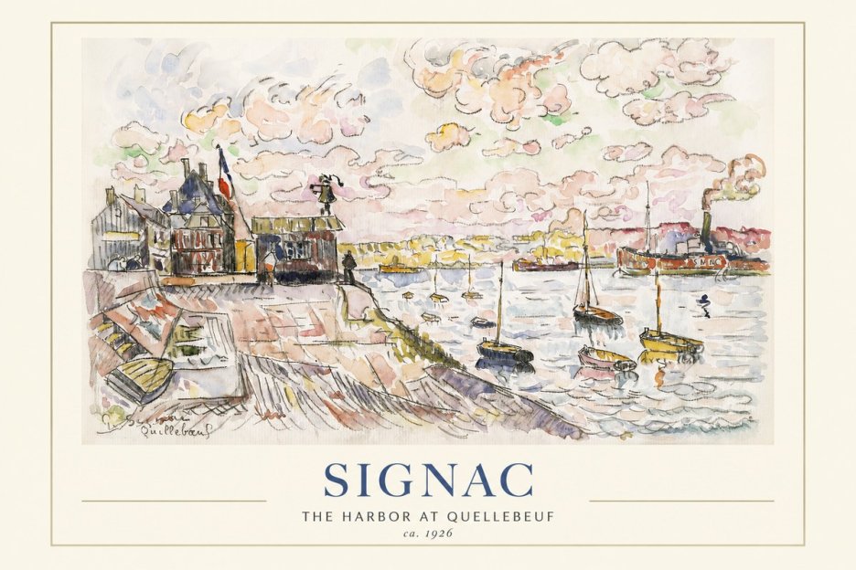 Signac The Harbor at Quellebeuf No1 - Plakat