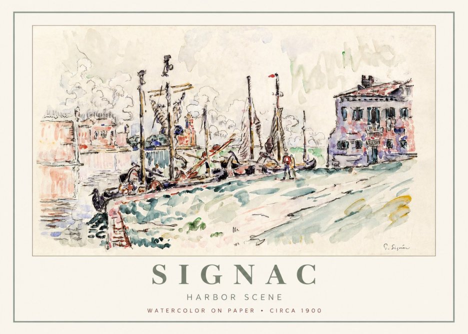 Signac Harbor Scene No2 - Plakat