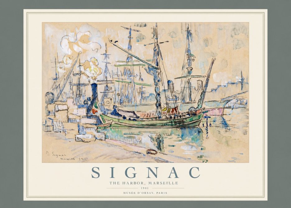 Signac The Harbor, Marseille No2 - Plakat
