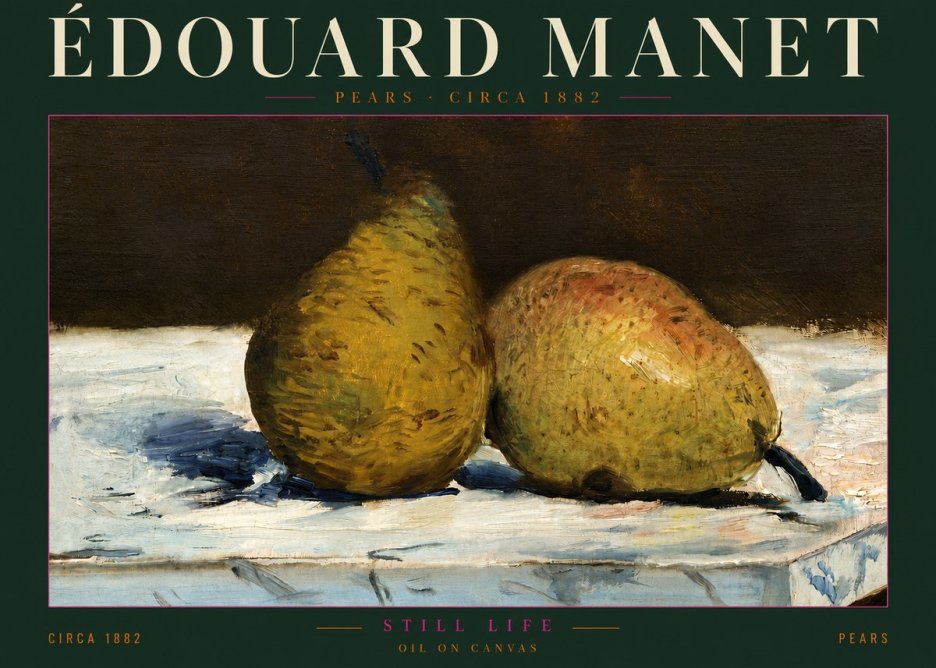 Édouard Manet Pears No5 - Plakat