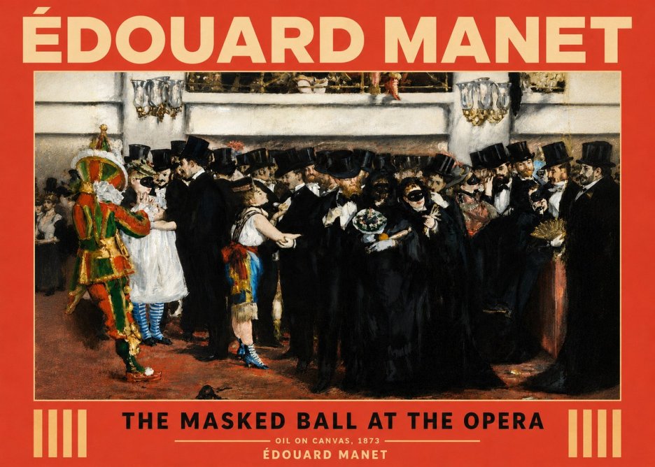Édouard Manet The Masked Ball at the Opera No5 - Plakat