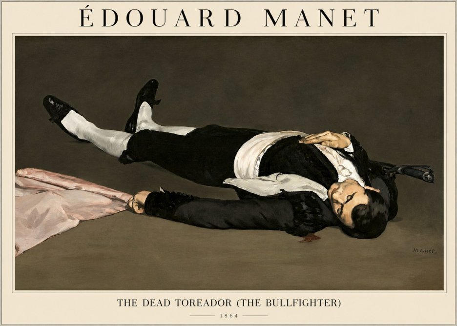 Édouard Manet The Dead Toreador (the Bullfighter) No1 - Plakat