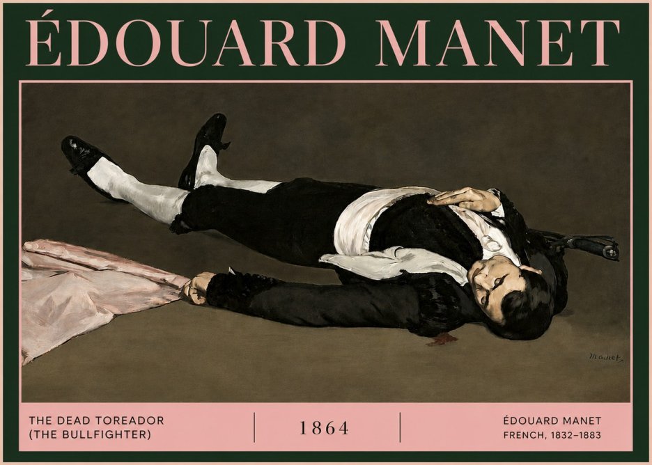 Édouard Manet The Dead Toreador (the Bullfighter) No4 - Plakat