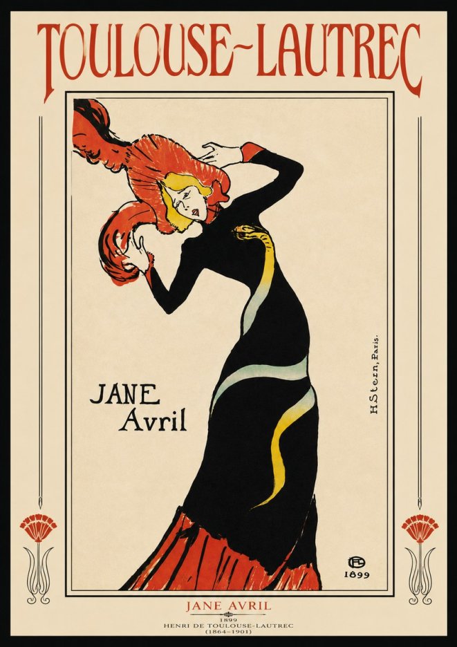 Toulouse-Lautrec Jane Avril I No3 - Plakat