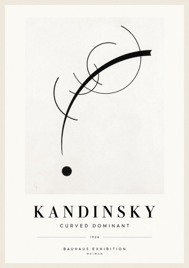 Kandinsky Curved Dominant No1 - Plakat