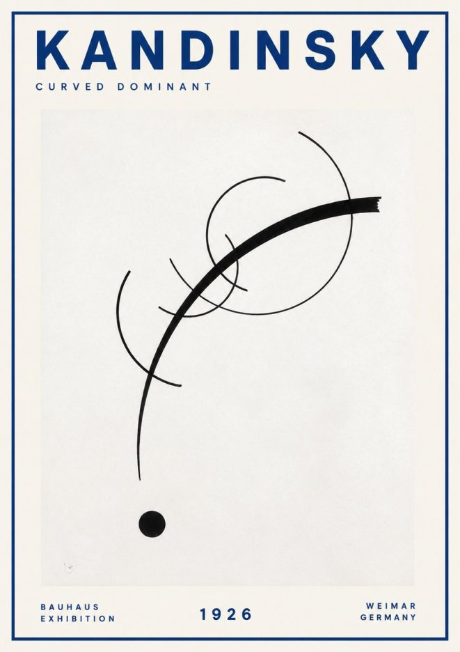 Kandinsky Curved Dominant No2 - Plakat